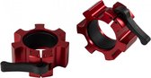 Taurus Clipbevestiging Premium 50 mm – Rood - Sluiters – Gewichtssluiters – Halterstangsluiters – Clipsluiting - Sluiters voor halterstang