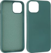 Fashion Backcover Telefoonhoesje - Color Hoesje - Geschikt voor iPhone 14 - Donker Groen