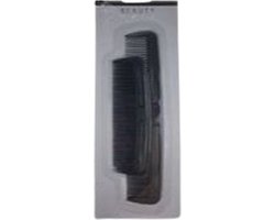 Kam set - Zwart - Kunststof - 12 cm / 17,5 cm - 2 Stuks - Kam - Borstel - Kapper - Haar - Kapsel
