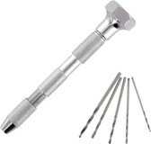 ModelCraft PPV2237D Modelcraft Pin Vice Double Ended Swivel Top & 5 Drill Bits (0 - 2.9mm) Gereedschap-