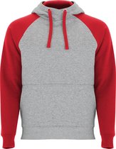 Tweekleurige hoodie 'Badet' Rood/Grijs Merk Roly Maat XXXL
