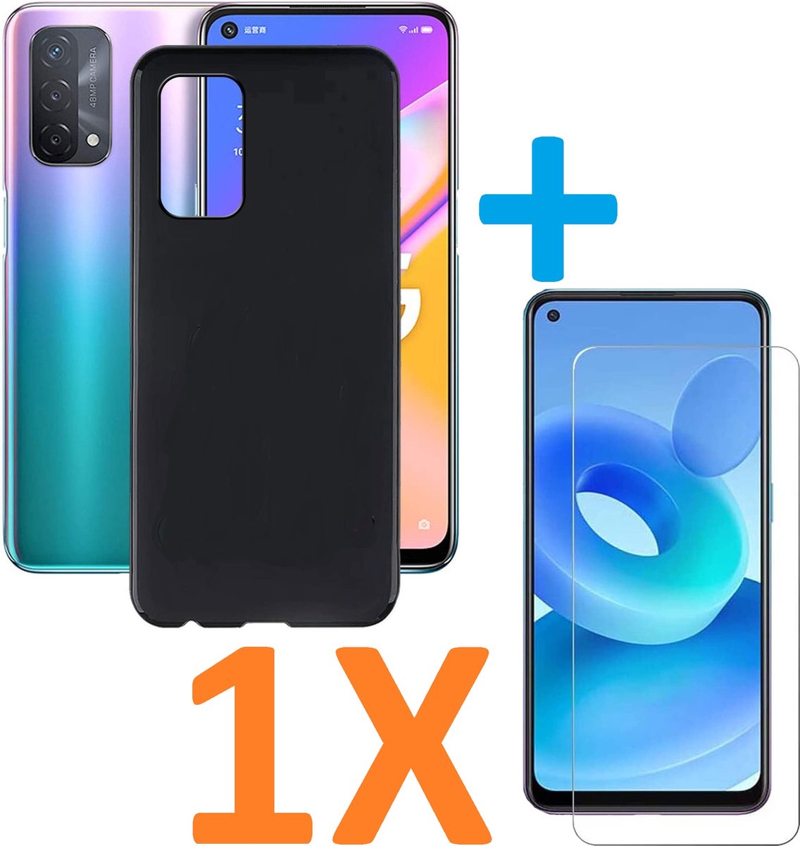 Silicone hoesje Geschikt voor: Oppo A93 5G - Zwart