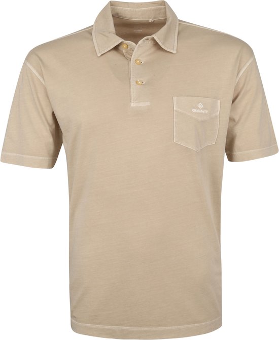 Gant - Sunfaded Jersey Polo Beige - Regular-fit - Heren Poloshirt Maat M