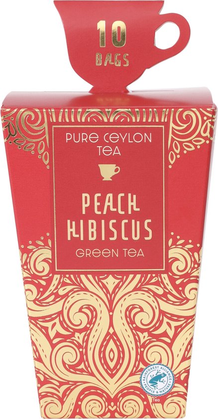 Thee - groene thee met perzik en hibiscus | bol