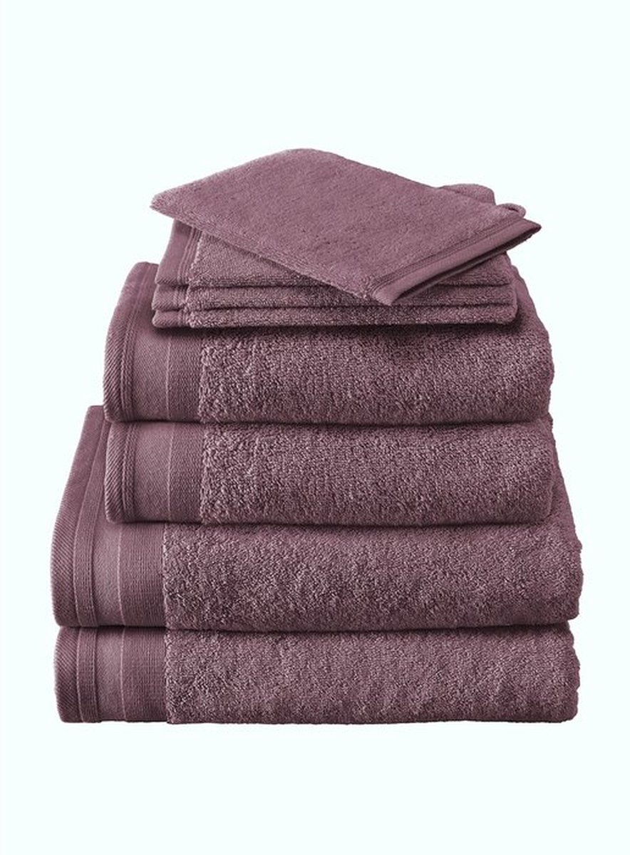 De Witte Lietaer Excellence handdoek 50x100 kleur prune