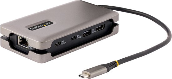 StarTech.com Adaptateur Multiport USB C - Station d'Accueil USB C, 4K 60Hz HDMI 2.0b, HDR, Hub Vidéo USB 3.2 Gen 2 10Gbps - Mini Dock USB C 100W PD Pass-Through - Câble de 30cm (DKT31CH2CPD3)