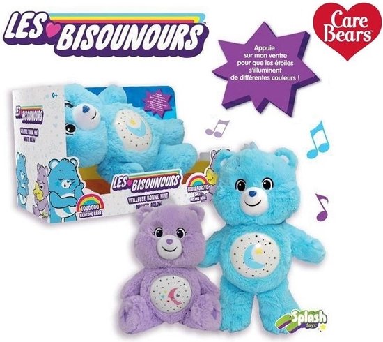 Bisounours Care Bears Troetelbeertjes knuffel met licht 40 Cm Blauw of  Paars | bol.com
