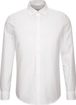 Seidensticker shaped fit overhemd - Oxford - wit - Strijkvriendelijk - Boordmaat: 38