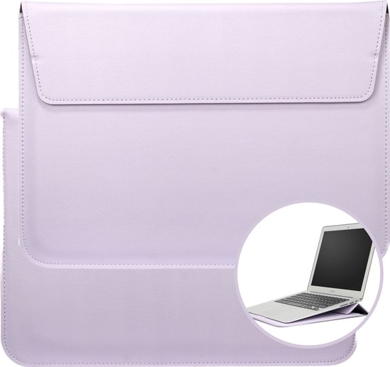 Housse pour ordinateur portable en cuir avec support 13 pouces