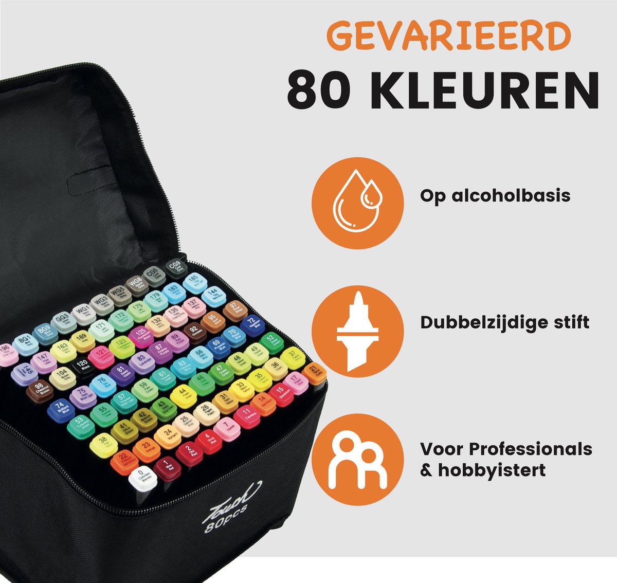 ARTHEHE 80 Colour Markers with Brush Tip, Professional Markers for Adults and Children, for Sketching, Colouring, Manga