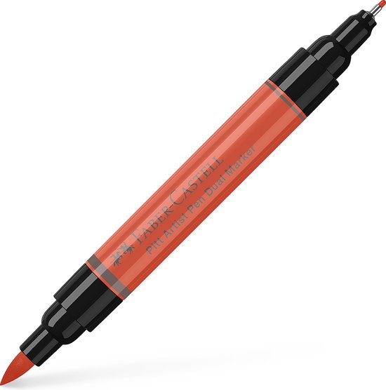 Faber-Castell tekenstift - Pitt Artist Pen - duo marker - 118 scharlakenrood - FC-162118