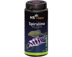 HS aqua Spirulina pellets - voer voor middelgrote aquariumvissen - 400 ml