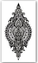 GlittersXL - Temporary Tattoo Maori/Polynesian/Tribal (11x6cm) [Neptattoo - Tijdelijke tatoeage - Nep Fake Tattoos - Water overdraagbare festival sticker henna outfit tattoo - Glitter tattoo - Volwassenen Kinderen Jongen Meisje]