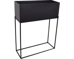 LOFT42 Flora Staande plantenbak Rechthoek Zwart - Metaal - 55x70x20