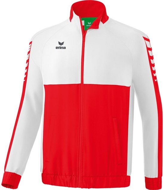 Erima Six Wings Presentatiejack Heren - Rood / Wit | Maat: XL