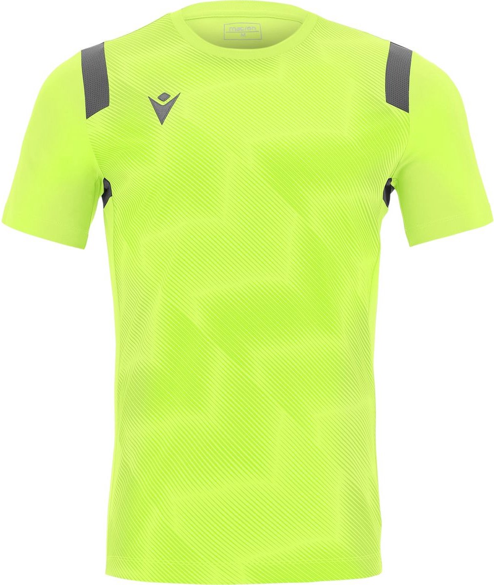 Macron Rodders Shirt Korte Mouw Heren - Fluogeel / Antraciet | Maat: S