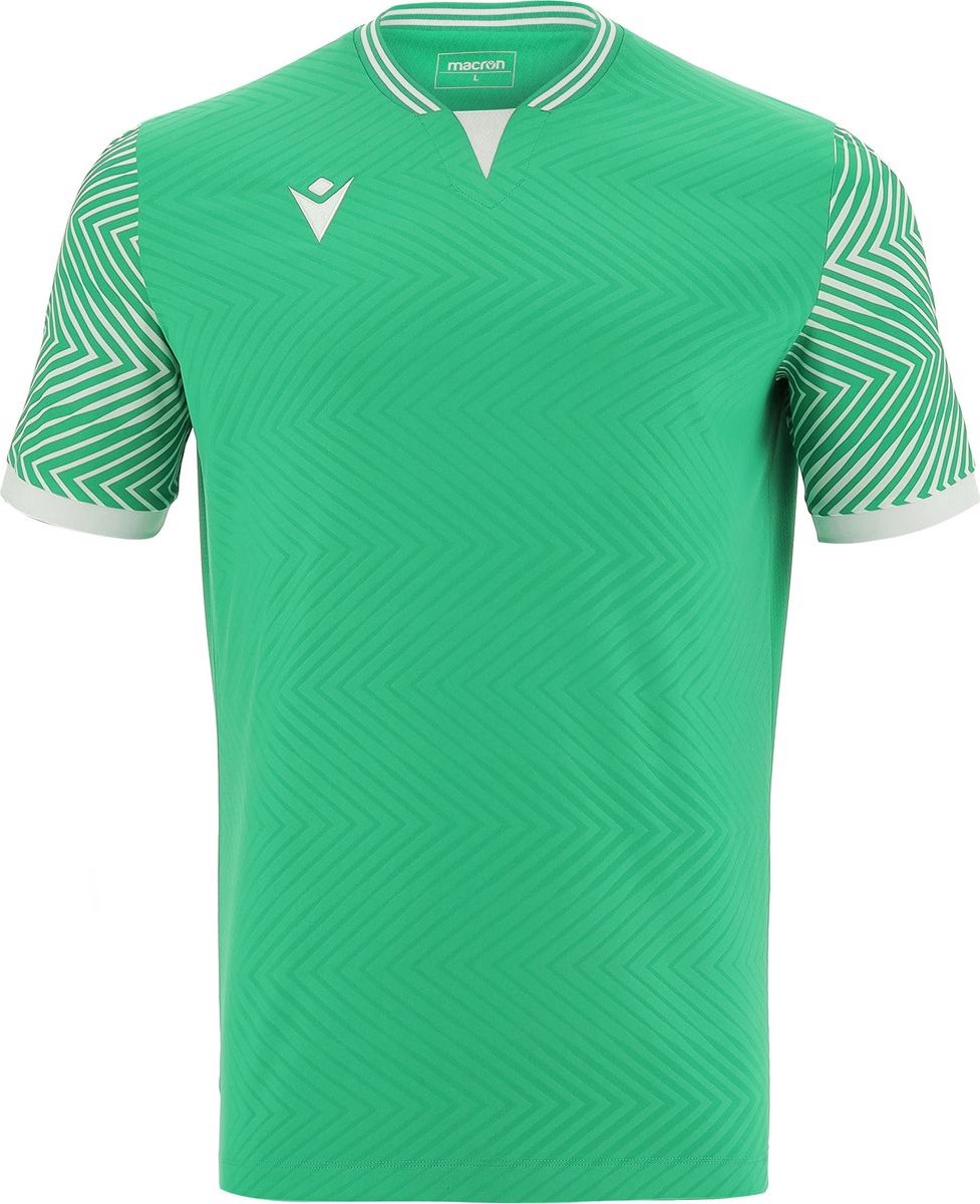 Macron Tureis Shirt Korte Mouw Heren - Groen / Wit | Maat: S