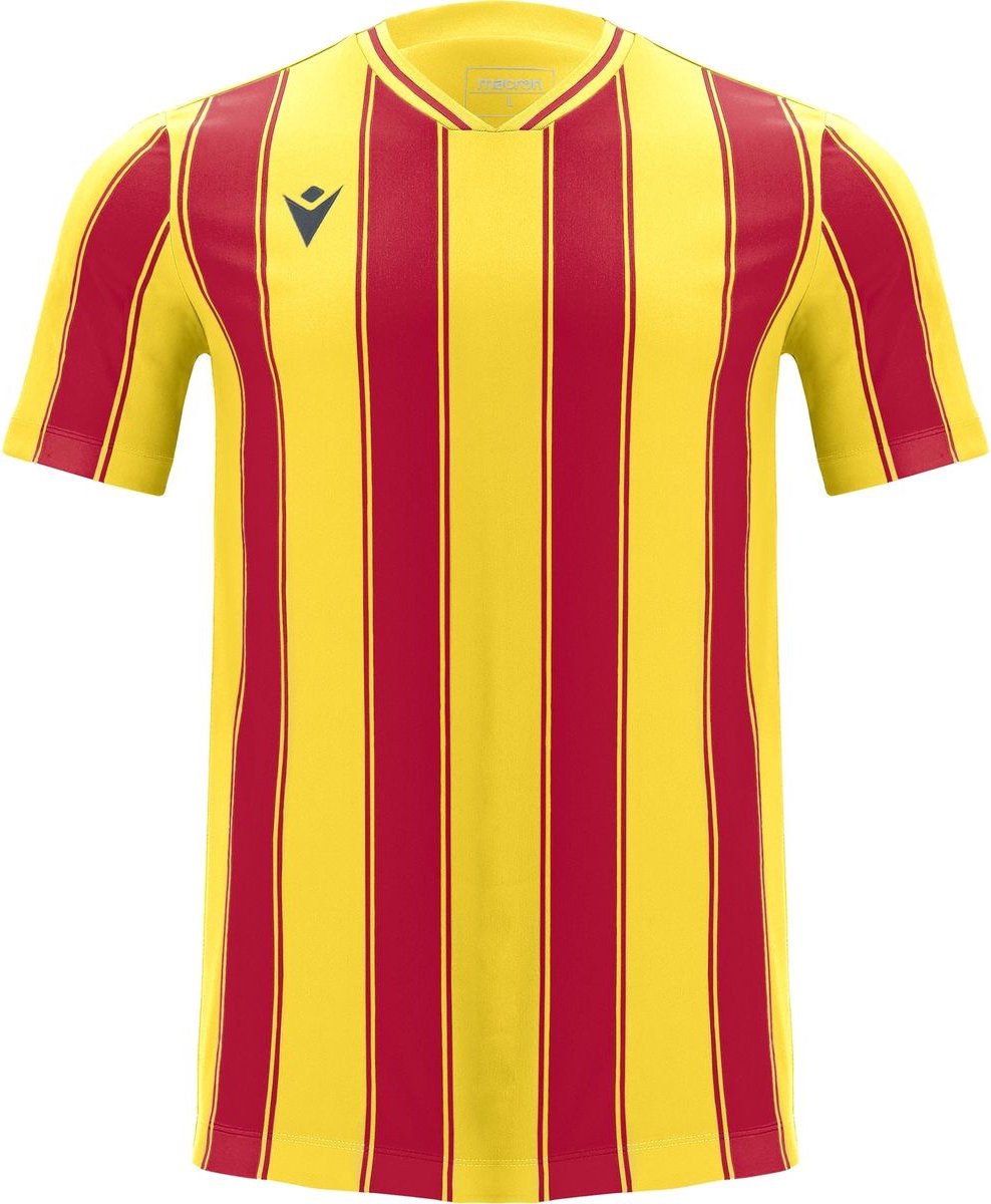 Macron Sceptrum Shirt Korte Mouw Kinderen - Geel / Rood | Maat: 11-12 Y