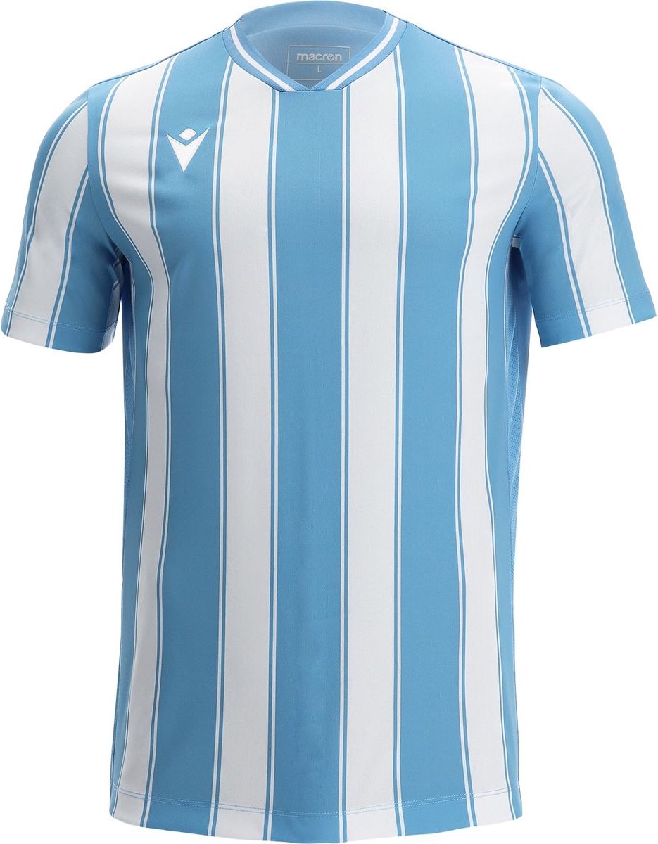 Macron Sceptrum Shirt Korte Mouw Kinderen - Hemelsblauw / Wit | Maat: 9-10 Y