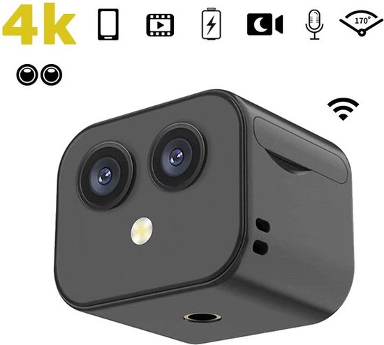 Mini caméra IP WiFi HD 4K Surveillance de Sécurité sans fil Micro Dual Cam  Night Vision | bol.com