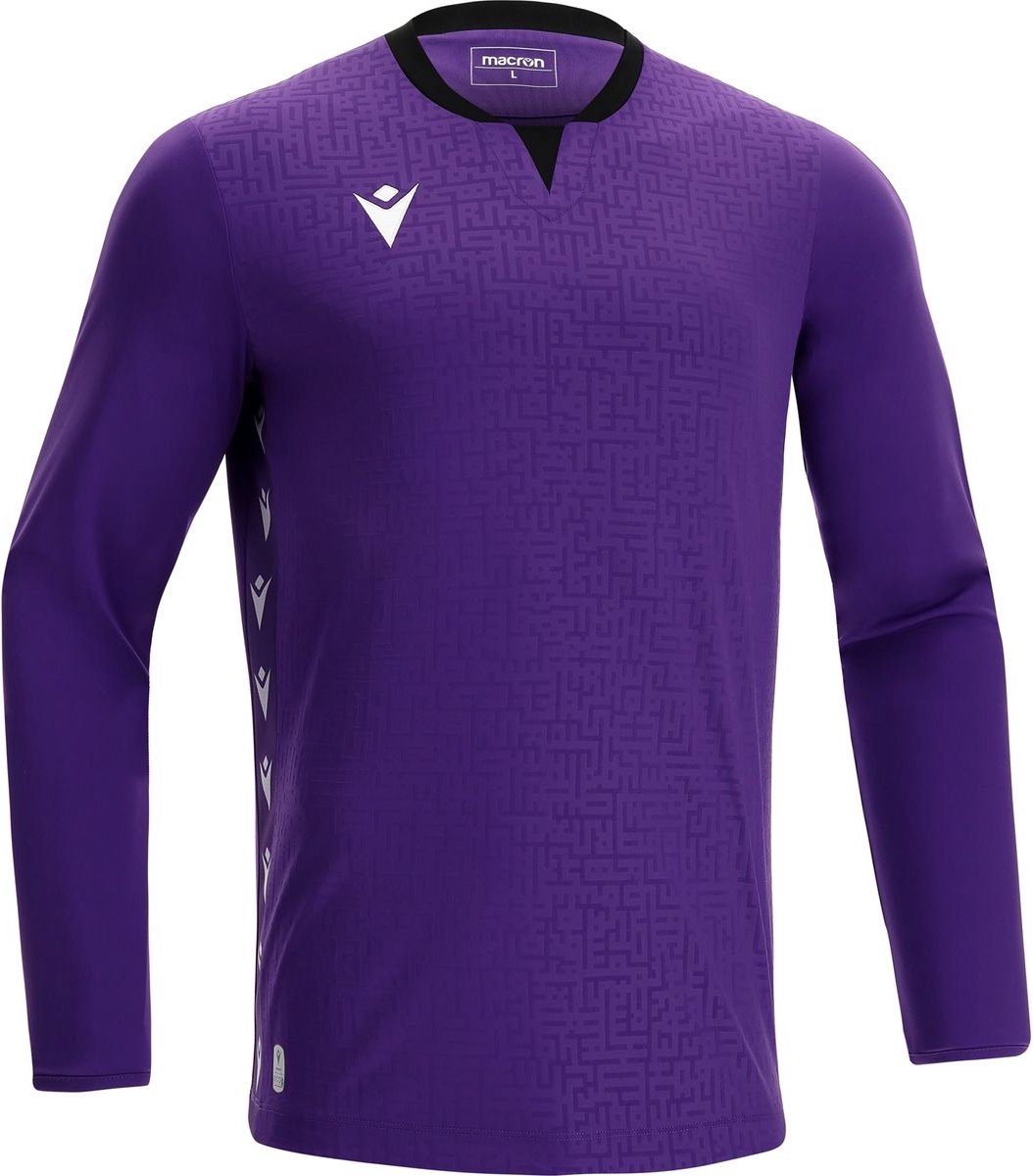 Macron Cygnus Keepershirt Lange Mouw Kinderen - Paars / Zwart | Maat: 11-12 Y