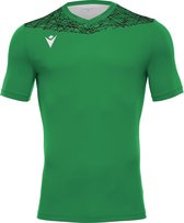 Macron Nash Shirt Korte Mouw Kinderen - Groen / Zwart | Maat: 11-12 Y