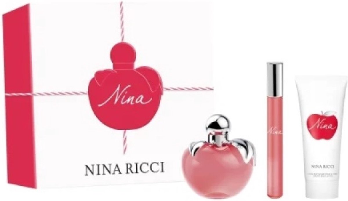 Nina ricci nina set eau de toilette 50 ml+ body lotion 75 ml + Edt roll on