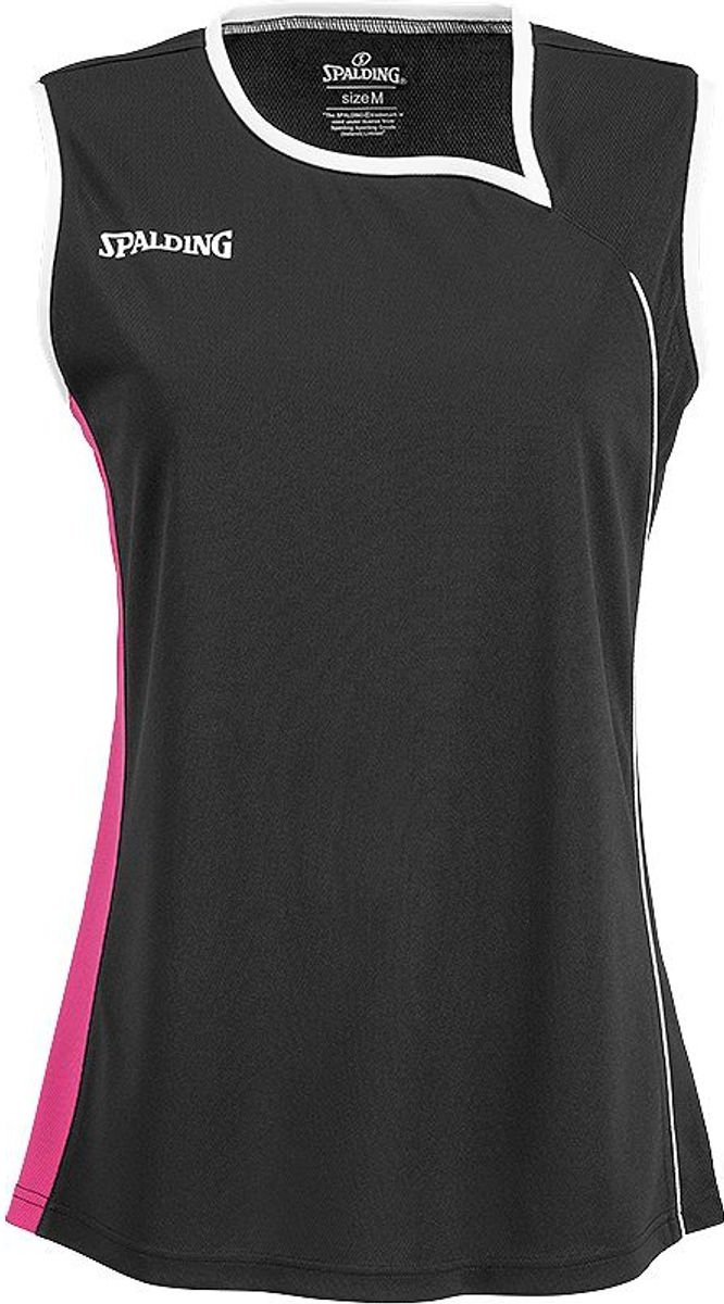 Spalding 4Her 2 Basketbalshirt Dames - Black / Pink / White | Maat: 44