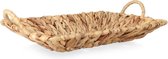 HOMLA Hyacint Dienblad van waterhyacint Rechthoekig met handvat - 100% natuurlijke stof Dienblad Decoratief dienblad - Gevlochten 27 x 20 x 7 cm