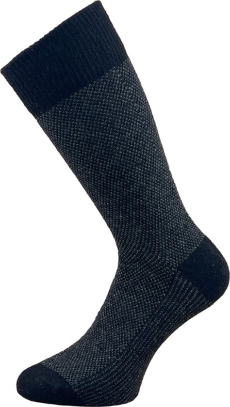 Lamswollen sokken - Gemêleerd Zwart - Maat 41-44