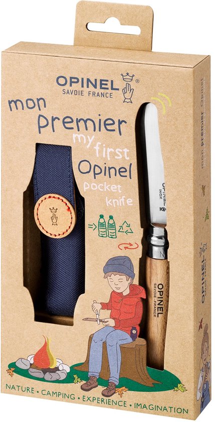 Opinel My First Opinel Kinderzakmes - RVS/Beuk - Etui