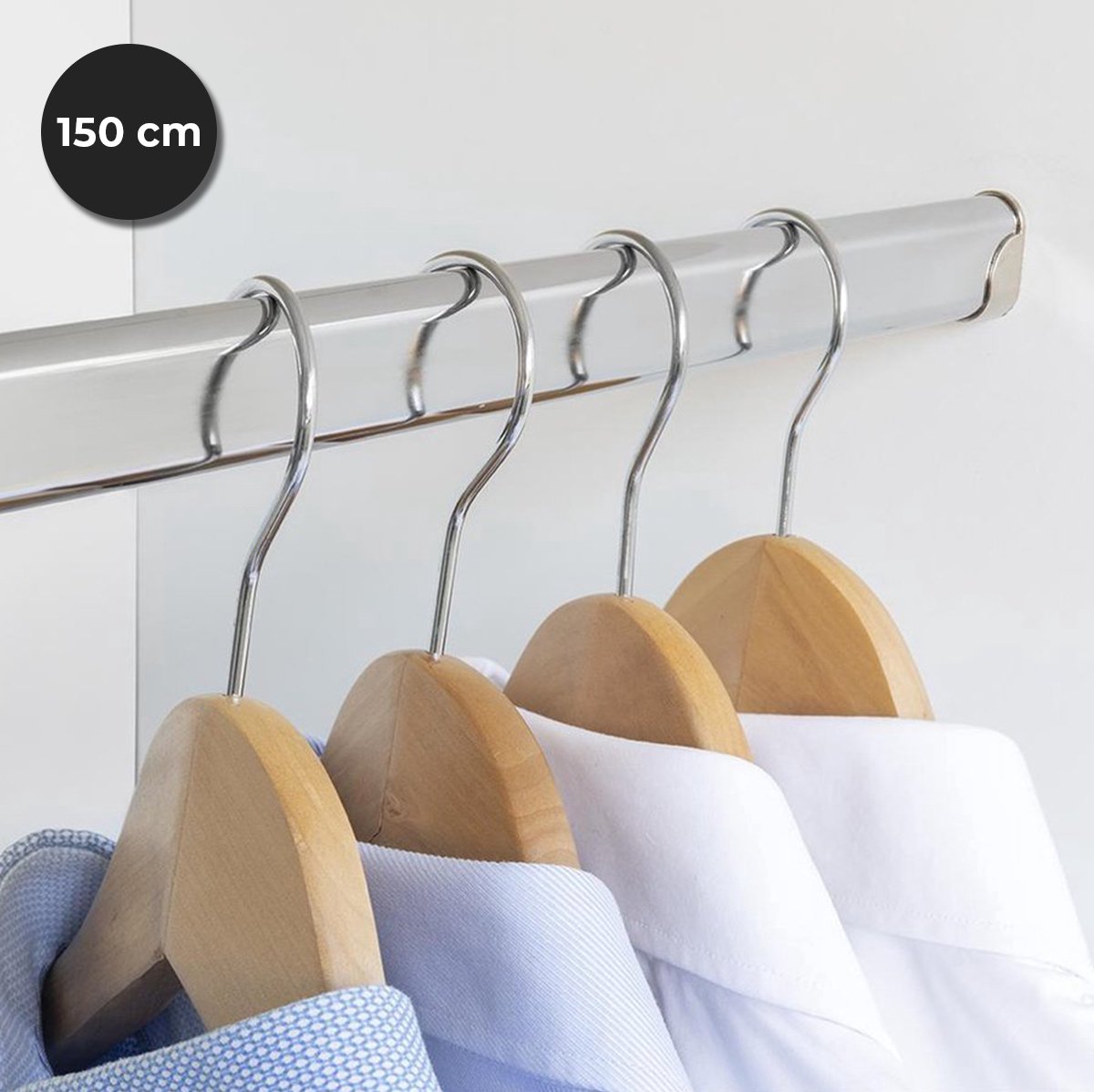Tringle à vêtement Industriel, 178cm Porte-vêtements robuste en fer Tringle à vêtement Industriel, 178cm Porte-vêtements robuste en fer