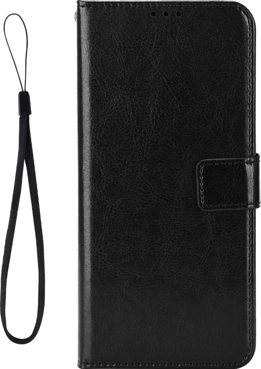 Mobigear Telefoonhoesje geschikt voor HONOR X7 Hoesje | Mobigear Wallet Bookcase Portemonnee | Pasjeshouder voor 3 Pasjes | Telefoonhoesje voor Pinpas / OV Kaart / Rijbewijs - Zwart