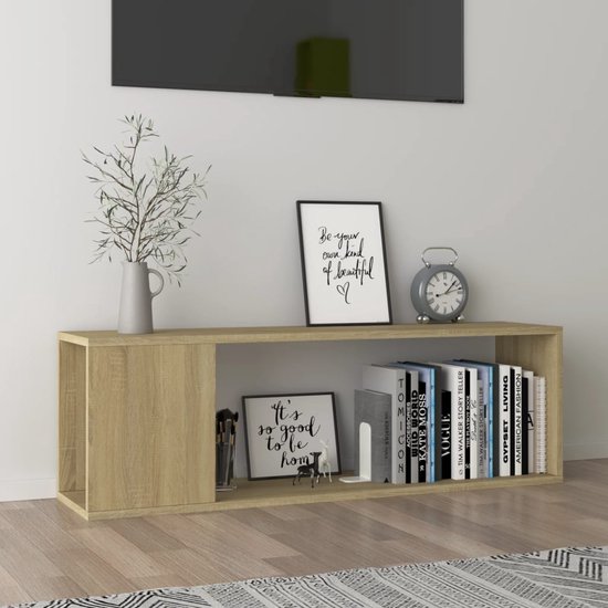 vidaL Tv-meubel 146,5x35x50 cm spaanplaat grijs sonoma