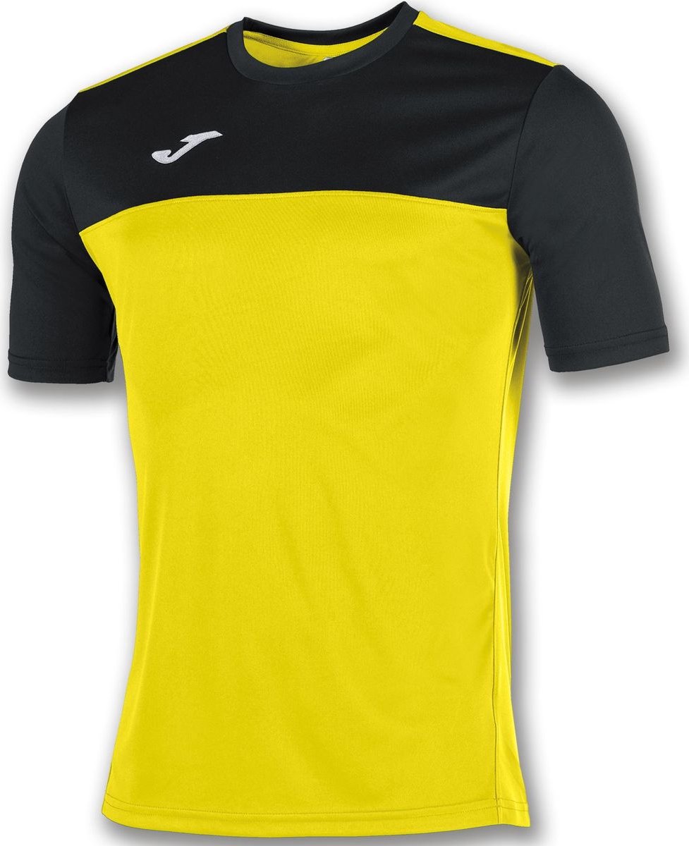 Joma Winner Shirt Korte Mouw Kinderen - Geel / Zwart | Maat: 104-116