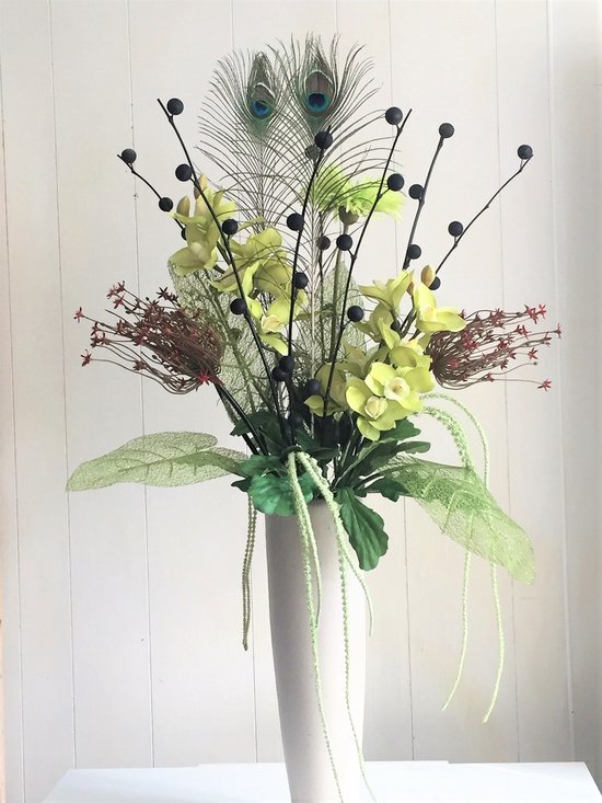 Elegant, trendy groot kunstbloemstukken van zijdenbloemen/ 100cm/ Zijde bloemstuk  / Woondecoratie /
