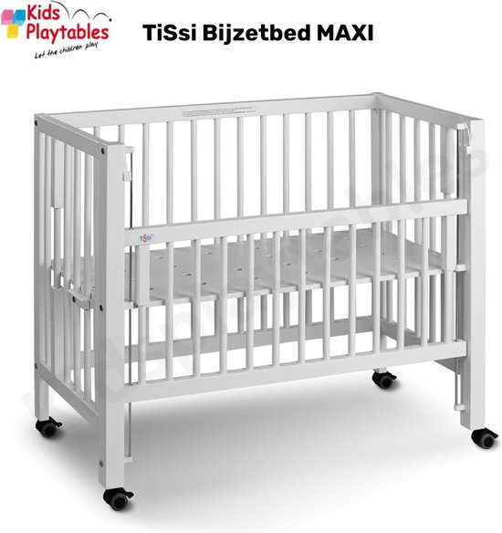 vandaag element onderdak TiSsi® Co-sleeper Maxi Wit 90x50 | Ledikant Bedkant | Baby bed |  Aanschuifbed |... | bol.com