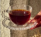 KRD Home – Koffie Kopjes Met Onderzetter – 12-Delig – Glas