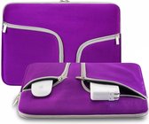 Laptop Sleeve met Rits - 11.6 inch t/m 12.9 inch - Laptoptas - Laptophoes - Laptopsleeve - Tablethoes - Paars