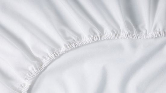 Beter Bed Select Hoeslaken Biologisch Perkal Matras - 180 x 200/210 cm - Tot 35 cm - Wit
