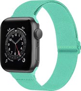 Horloge Band Geschikt voor Apple Watch 1-8 / SE (38/40/41 mm) Bandje Nylon Met Verstelbare Gesp - Mint