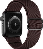 Horloge Band Geschikt voor Apple Watch 1-8 / SE (42/44/45 mm) Bandje Nylon Met Verstelbare Gesp - Bruin