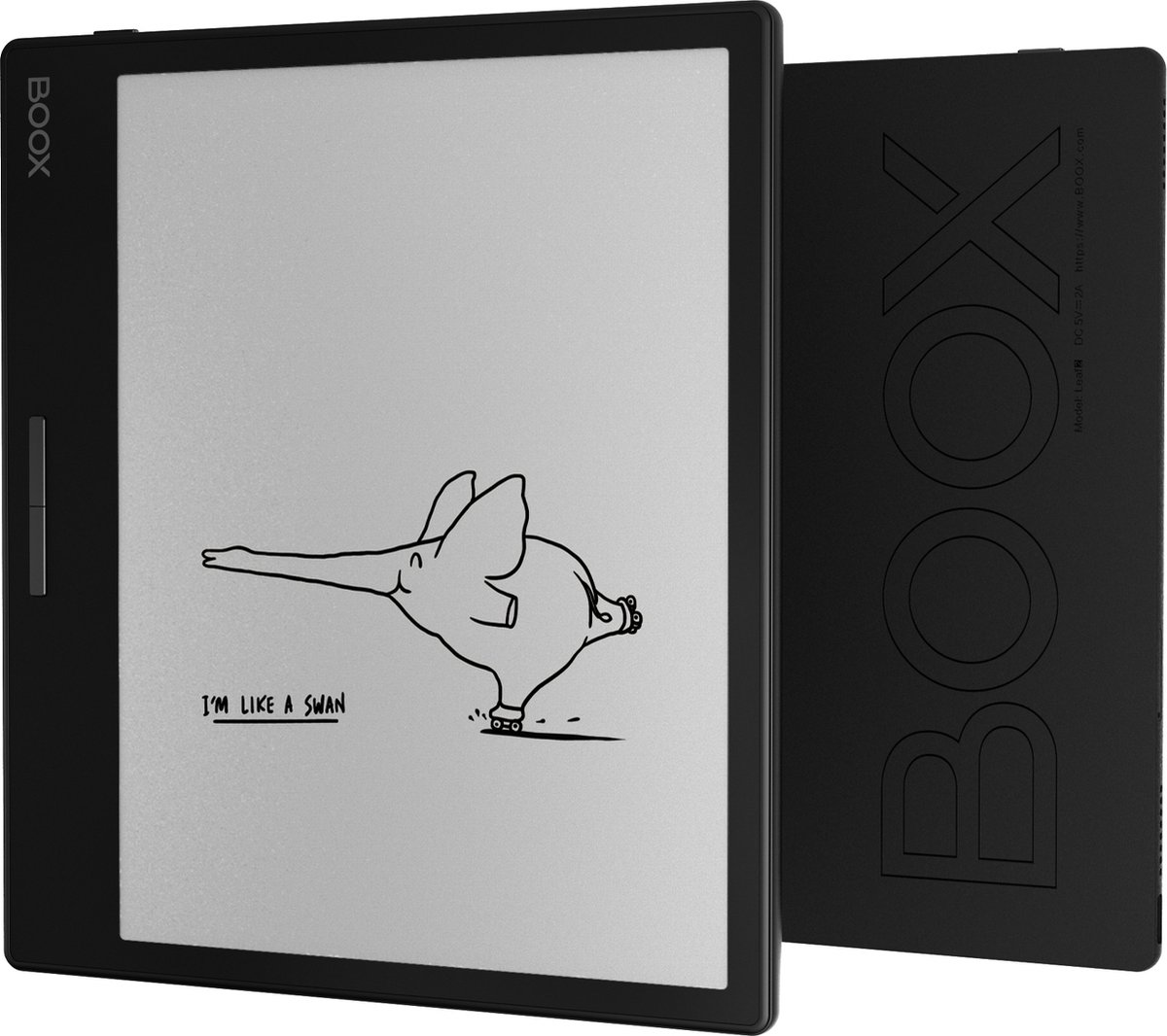 Boox Leaf2 e-reader - Zwart, Mét Bladerknoppen - 7" HD Carta display, Ggoogle Play Store, Android 11