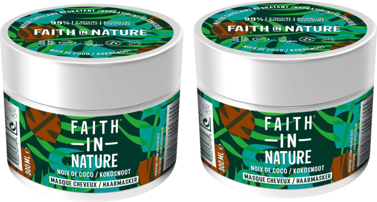FAITH IN NATURE - Hair Mask Shea & Argan - 2 Pak