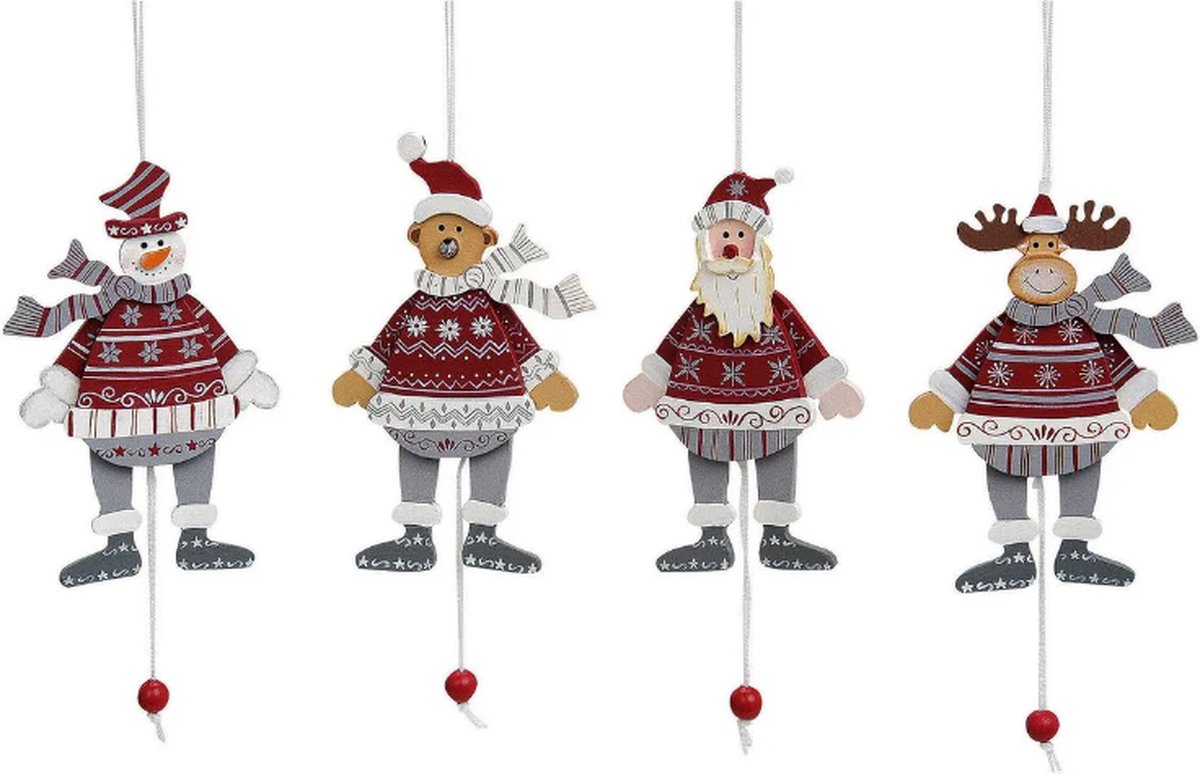 Set van 4 kerstjumpers - sneeuwman - kerstman - eland - beer
