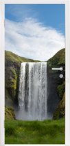 Deursticker Waterval - IJsland - Natuur - 75x205 cm - Deurposter