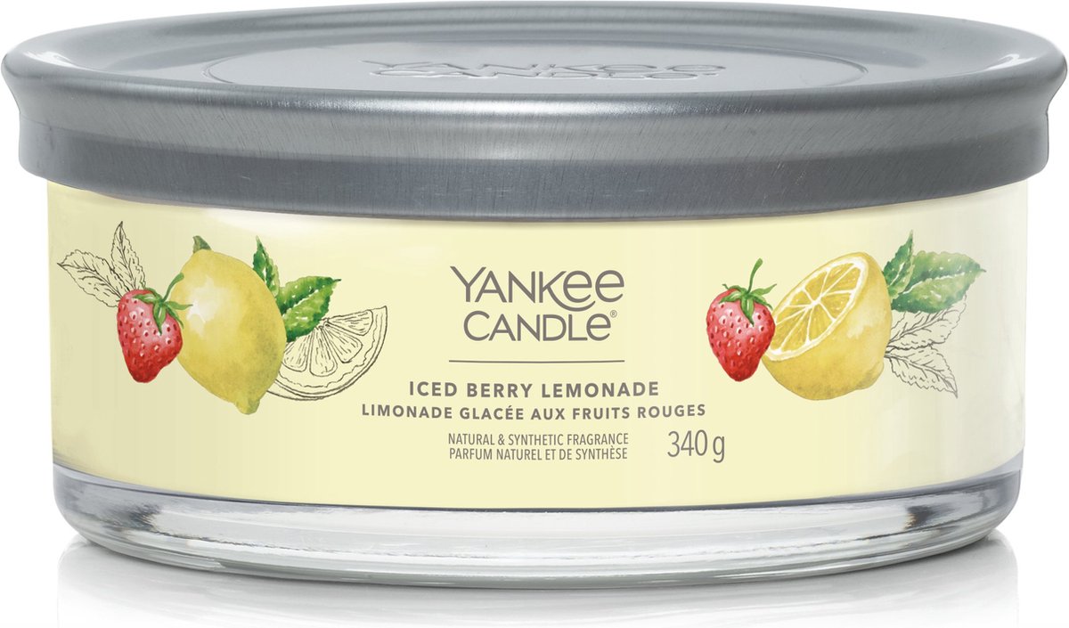 Yankee Candle Iced Berry Lemonade Signature 5-Wick Tumbler Geel