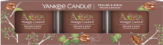 Yankee Candle - Praline & Birch Signature Filled Votive 3-pack