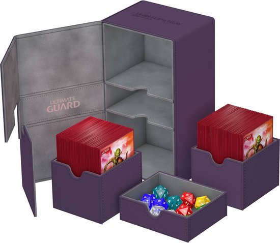 Ultimate Guard Flip 'n' Tray Deck Case 80+ XenoSkin Ambre - Boîte Cartes Protection Premium Pour TCG