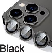 Iphone 14 Pro - Iphone 14 Pro Max - zwart - mat - camera lens - Lens beschermer - metaal - Telefoon accessoires